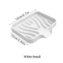Silicone Soap Dish & Tray - Self Draining, Durable Rubber with Drainage - Kitchen & Shower Soap Holder