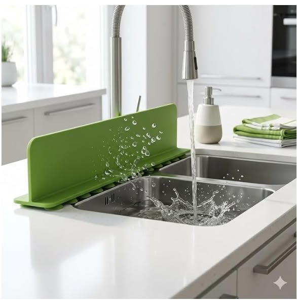 Silicone Sink Splash Guard – Keep Your Kitchen & Bathroom Clean and Dry
