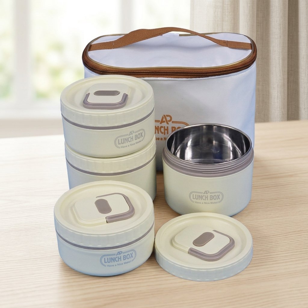 4 layer Thermal Lunch Box With Aluminum Foil Bag
