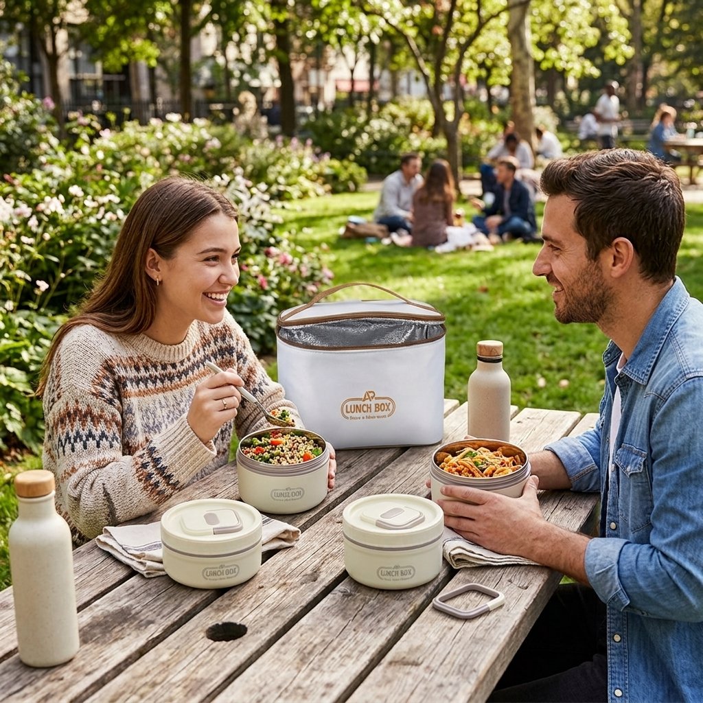 4 layer Thermal Lunch Box With Aluminum Foil Bag