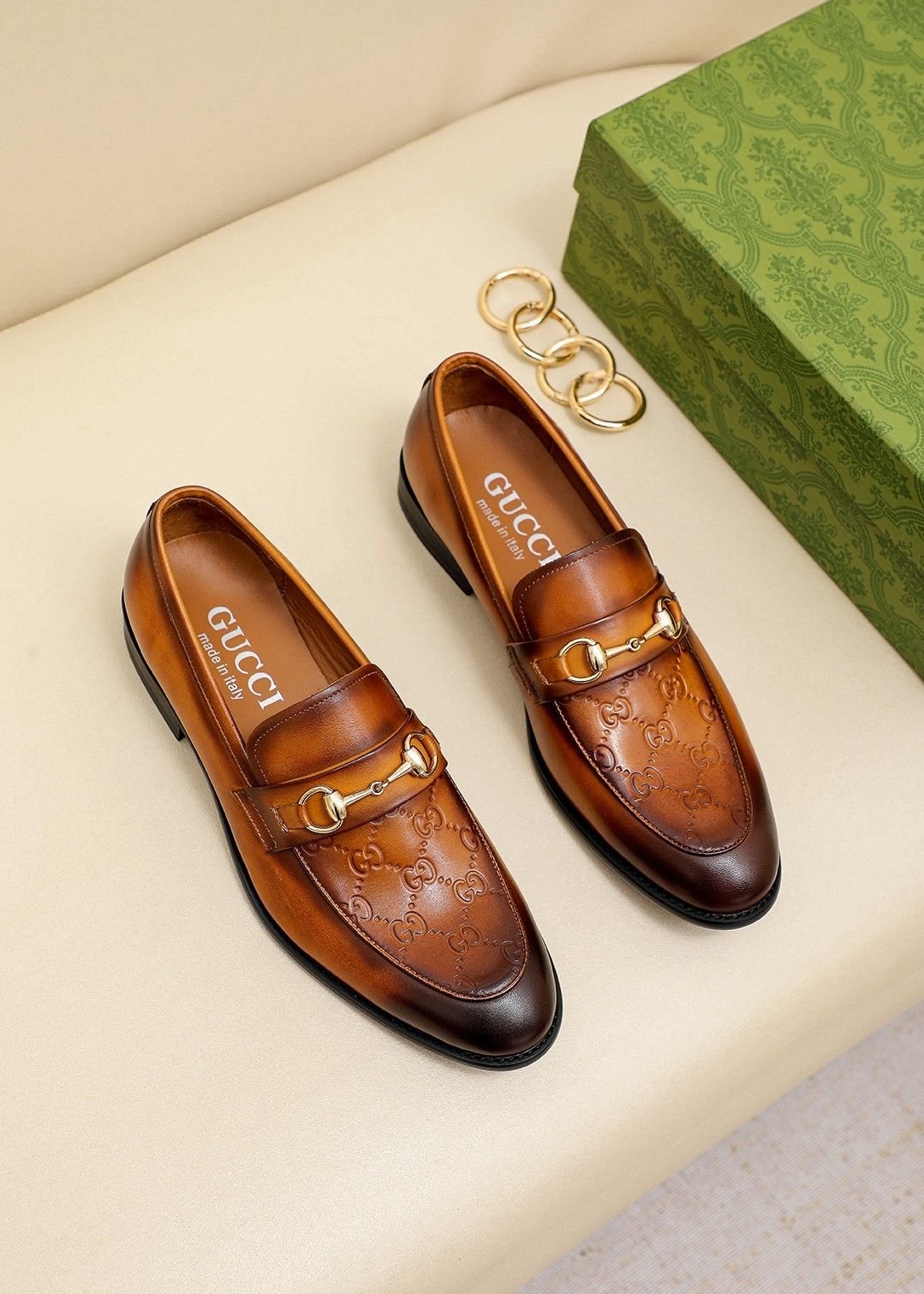 Luxury Horsebit Loafer – Black Embossed Edition